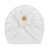 Autumn new baby solid color jacquard hat, baby soft and comfortable flower hat, baby hat