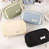 Capacity Simple Aesthetic School Cases Stationery Holder Bag Large Capacity Pen Case Pencil Bag