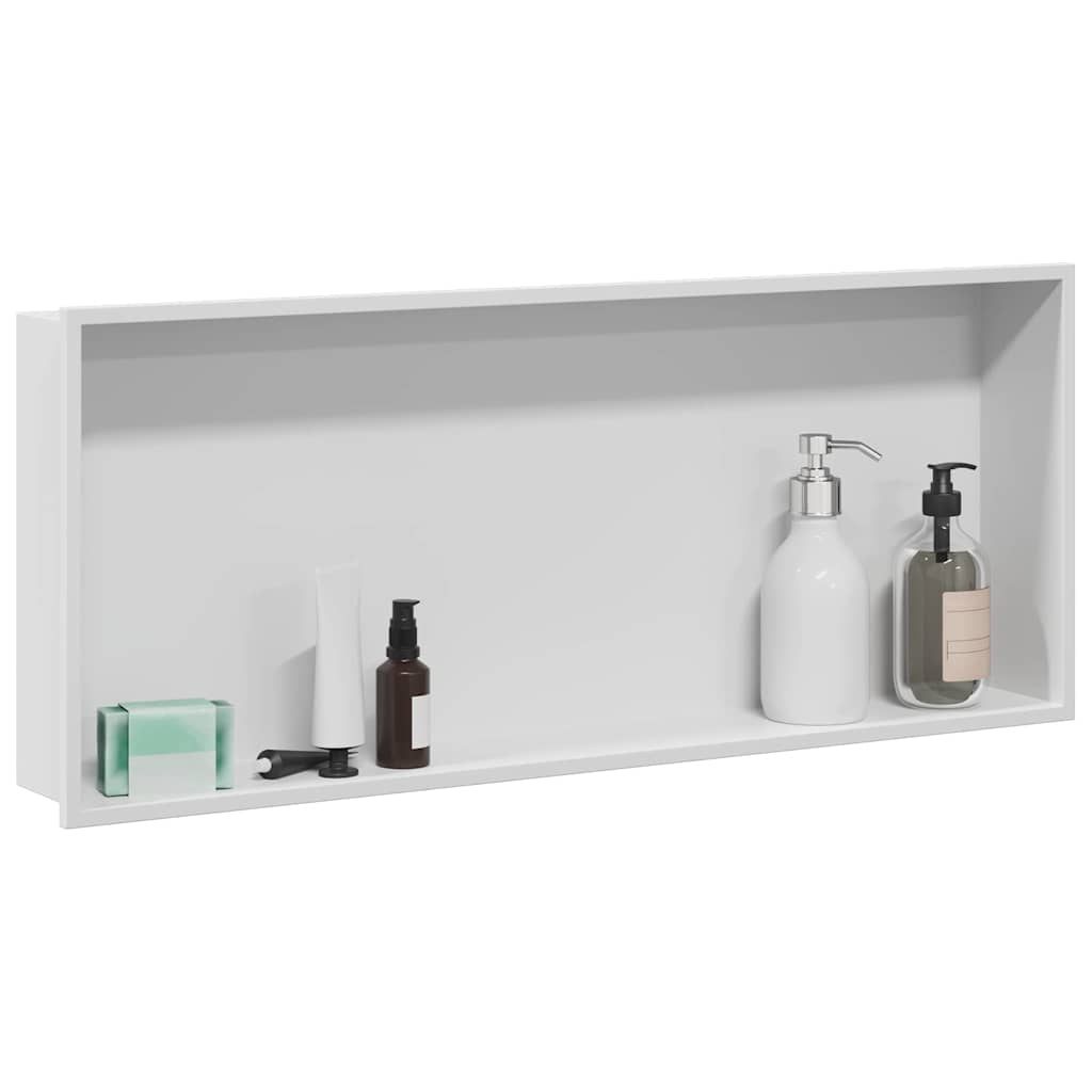 Shower Shelf White 75 x 30 x 9.5 cm Stainless Steel