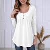 Весна Осень Однотонная Ажурная Свободная Повседневная Футболка Женская С Длинным Рукавом Пуловер с Кулиской Топ