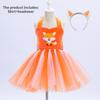 Cute Fox Halloween Cosplay Dress For Girls Kids Birthday Party Tutu Dress Outfits Children Carnival Costume Toddler Girl Clothes