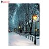 Ремесло Рукоделие Алмазная картина Снежный пейзаж Diy Ремесла Алмазная вышивка Круглая дрель Мозаичная картина