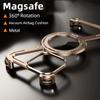 Luxury Z Shape Frameless Phone Case for iPhone 16 15 14 13 Pro Max Magsafe Aluminum Metal Cover Magnetic Bumper 360° Rotation Stand