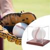 With Base Baseball Display Case Transparent Baseball Holder Baseball Box  Signed Memorabilia