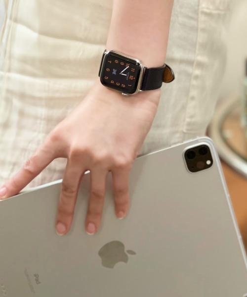 [ADER error] ADER error Ремешок для Apple Watch Galaxy Watch из премиальной кожи Epsom Цвет: Tank Black
