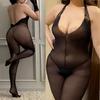 50KG-100KG Plus Size Sexy Fishnet Bodystocking Oversized Woman Underwear Open Bra Crothless Erotic Lingerie Women Costumes 5XL