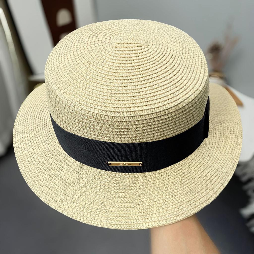 Seaside Beach Hat Lace Straw Hat Children Summer Visor Breathable Sunscreen Bucket Hat Vacation Style Straw Hat