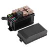 6 Way Car Fuse Box with 1pc 4p 12v and 5pcs 100A Transparent Shell Relays for Ships Car Racing