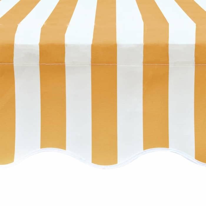 VidaXL Tissu d'Auvent Jaune Tournesol et Blanc 4x3 m (Cadre non inclus) Toile 141017