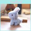 White Cartoon Cute Rabbit Plush Keychain Short Bag Decoration Kids Gift Doll