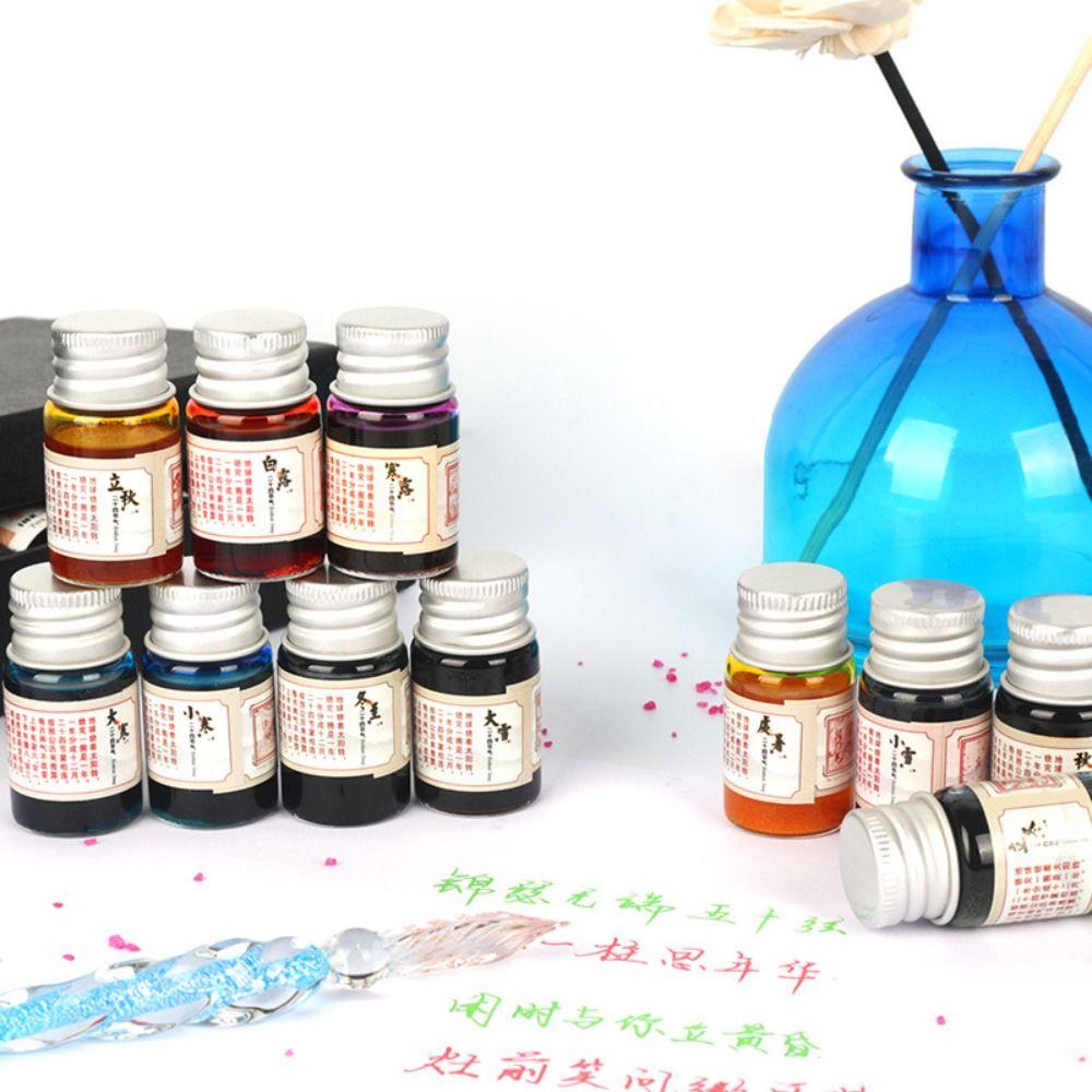 7 мл безуглеродные чернила для рисования перьевой ручки, цветные чернила для заправки, школа, офис