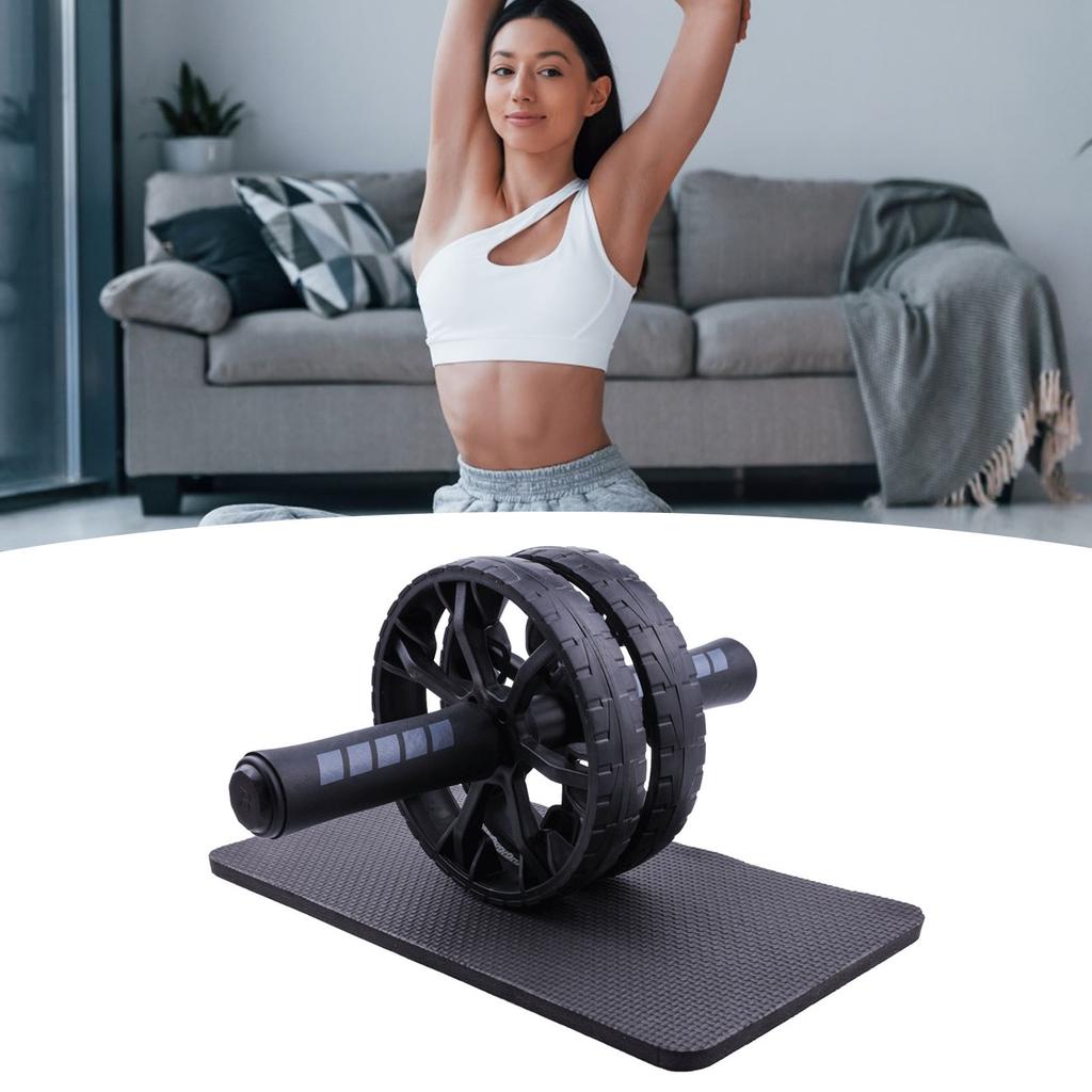 Abdominal Wheel Roller Antislip Portable AB Wheel Roller with Knee Pad for Home Gym Fitness Equipmen
