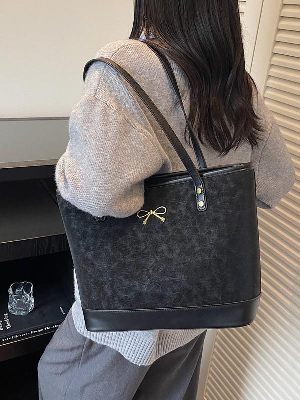 2025 Зимняя женская универсальная сумка-тоут через плечо большой вместимости - Высококлассный, простой дизайн для поездок на работу