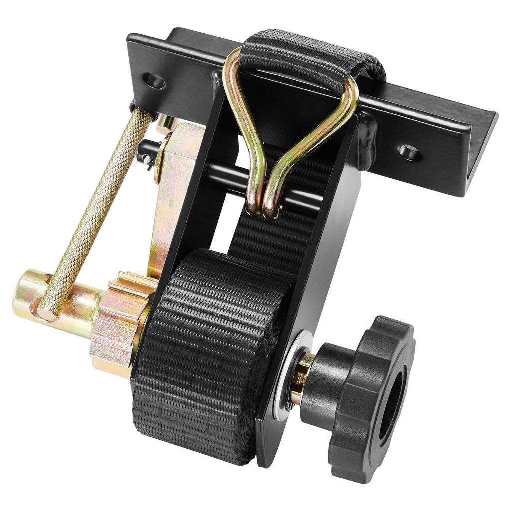 Ladder Rack Ratchet Straps, Black Square Tube Mount, 38 mm Wide x 2.25 m Long Black Ladder Rack Straps with Double J-Hooks, 226.8 kg Load Heavy Duty,