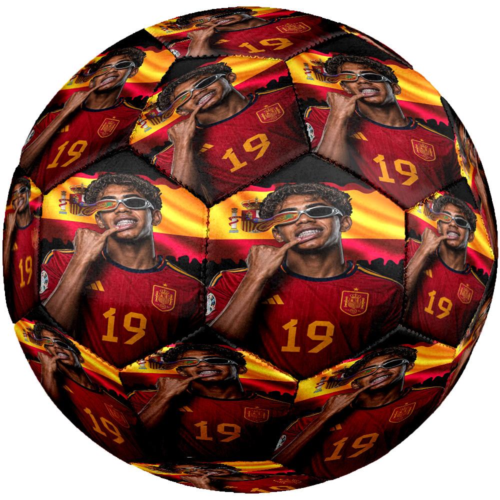 Lamine Yamal's Spain Football Celebration Size 5 Soccer Football Machine-Stitched Indoor/Outdoor Training and Matches Sports Enthusiast Gifts