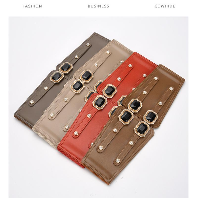 Пояс Женское платье Широкая талия Уплотнение Черный Декор с юбкой, эластичный пояс на талии, тонкий и простой