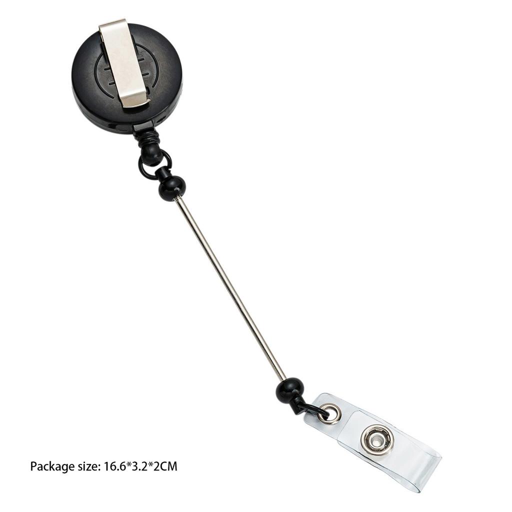 Card Holder Retractable Easy Pull Buckle Creative Beads Keychain Retractable Buckle Work Badge ID Easy Pull String Buckle