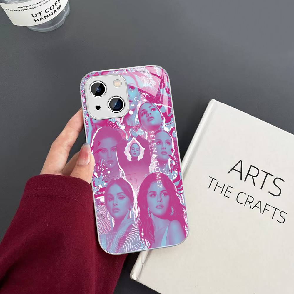 Певица Селена Гомес Закаленное Стекло Для Iphone 14 13 12 11 Pro Mini XS MAX 14Plus X XS XR Чехлы