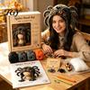 Highland Cow Craft Set Hat Crochet Kit, Halloween Pumpkin Spider Hood Easy Step by Tutorial DIY Handmade Kit for Adults Teens Beginner Supplies