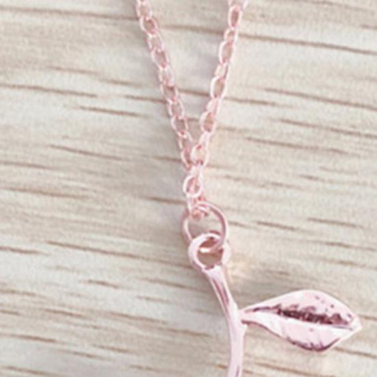 Элегантное женское эмалевое колье-цепочка с подвеской в виде розы, ювелирное украшение, подарок на День святого Валентина