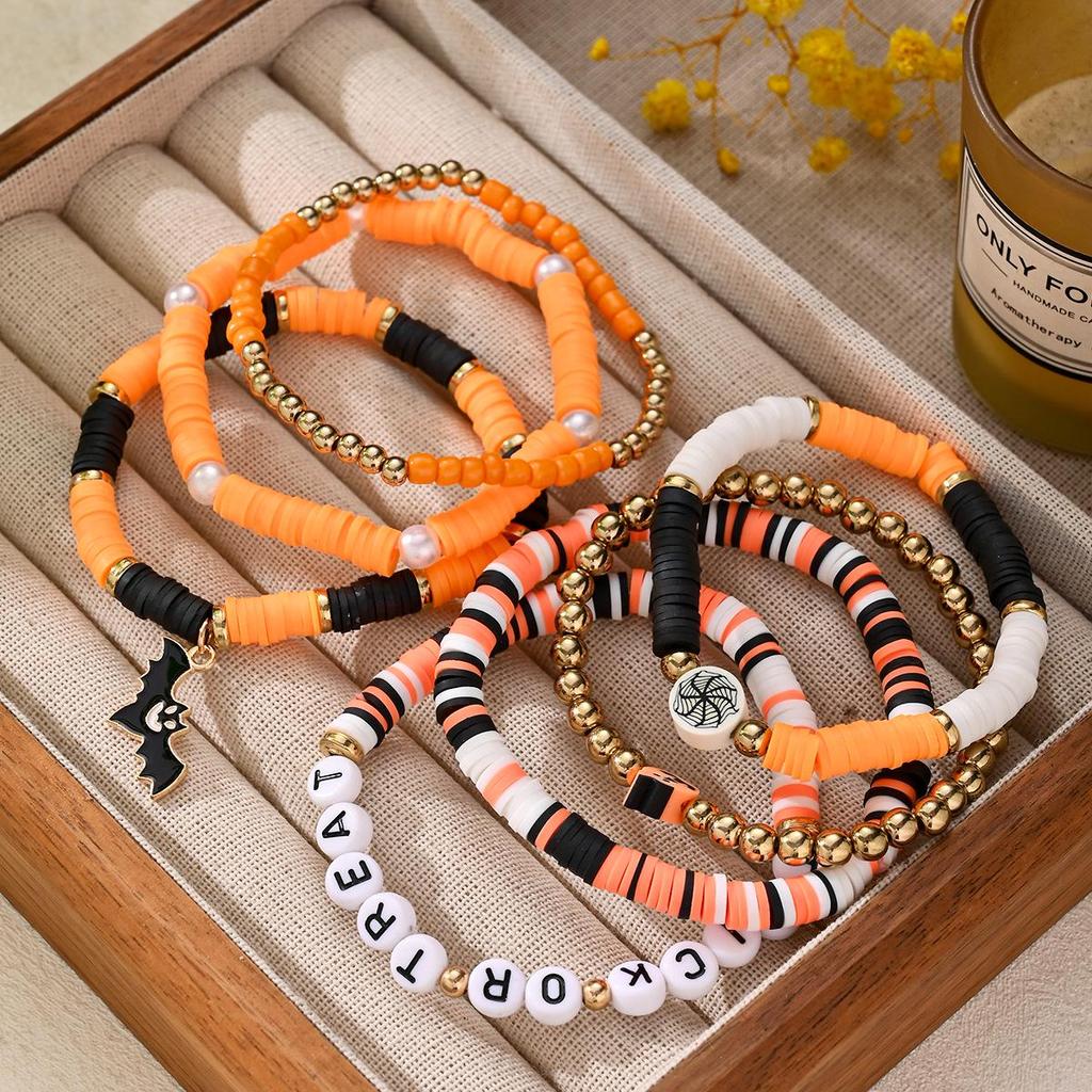 Красочный праздничный набор браслетов из полимерной глины для девочек