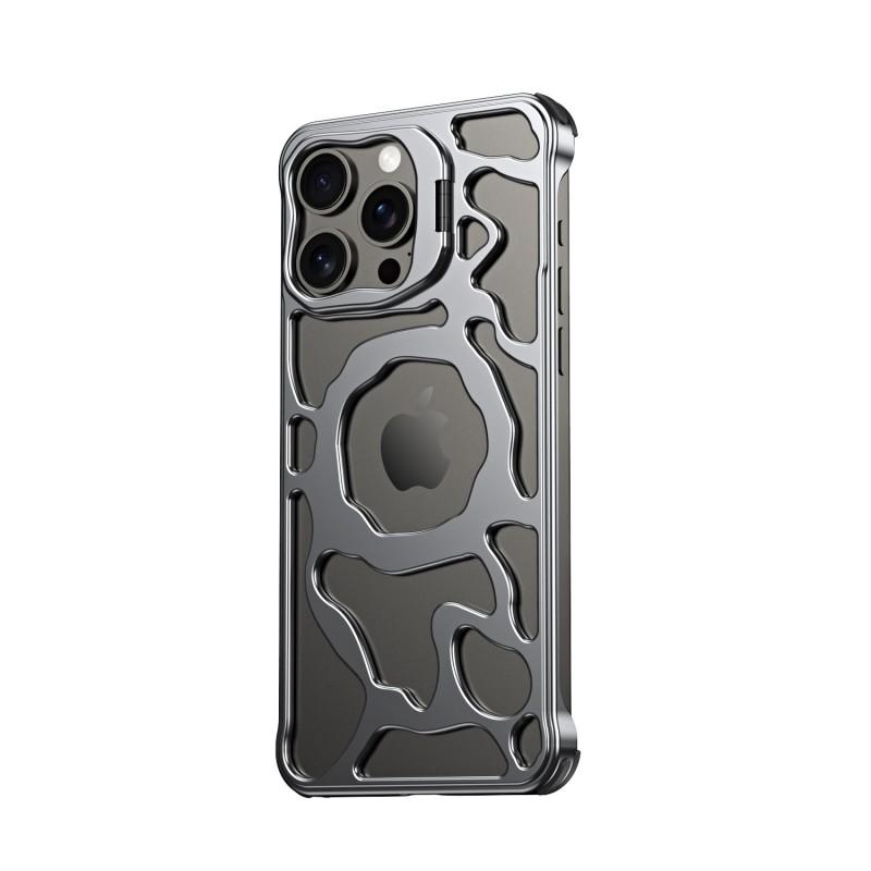 Metal Magnetic Phone Case IPhone 15 Pro Max 14 13 Heat Dissipation Hollow Design