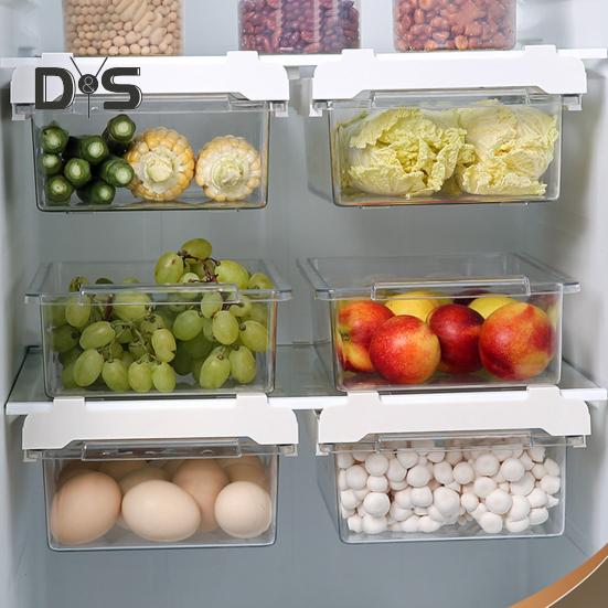 Pull-out Fridge Drawer Organizer Storage Box Large Capacity Easy Installation Transparent Refrigerator Storage Drawer Bin