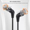Кабель Ethernet Cat6A с возможностью вращения на 360 градусов, 10 Гбит/с, 500 МГц, сетевой кабель LAN Cat6A, шнур RJ45 для модемов, маршрутизаторов, игр