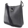 HERMES Vespa 28 Shoulder Bag gray/black leather Women Used