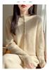 Retro 100% Wool Button-Up Cardigan - Elegant Design for Autumn and Winter