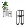STANDING FLOWER BED Metal Loft Black Modern Design Lille 19x19x47