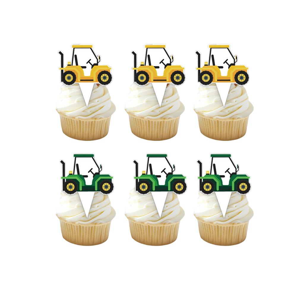 Набор для тематической вечеринки «Трактор» Посуда Скатерть Бумажные тарелки Бумажные стаканы Бумажные салфетки Принадлежности для украшения на день рождения Ранчо