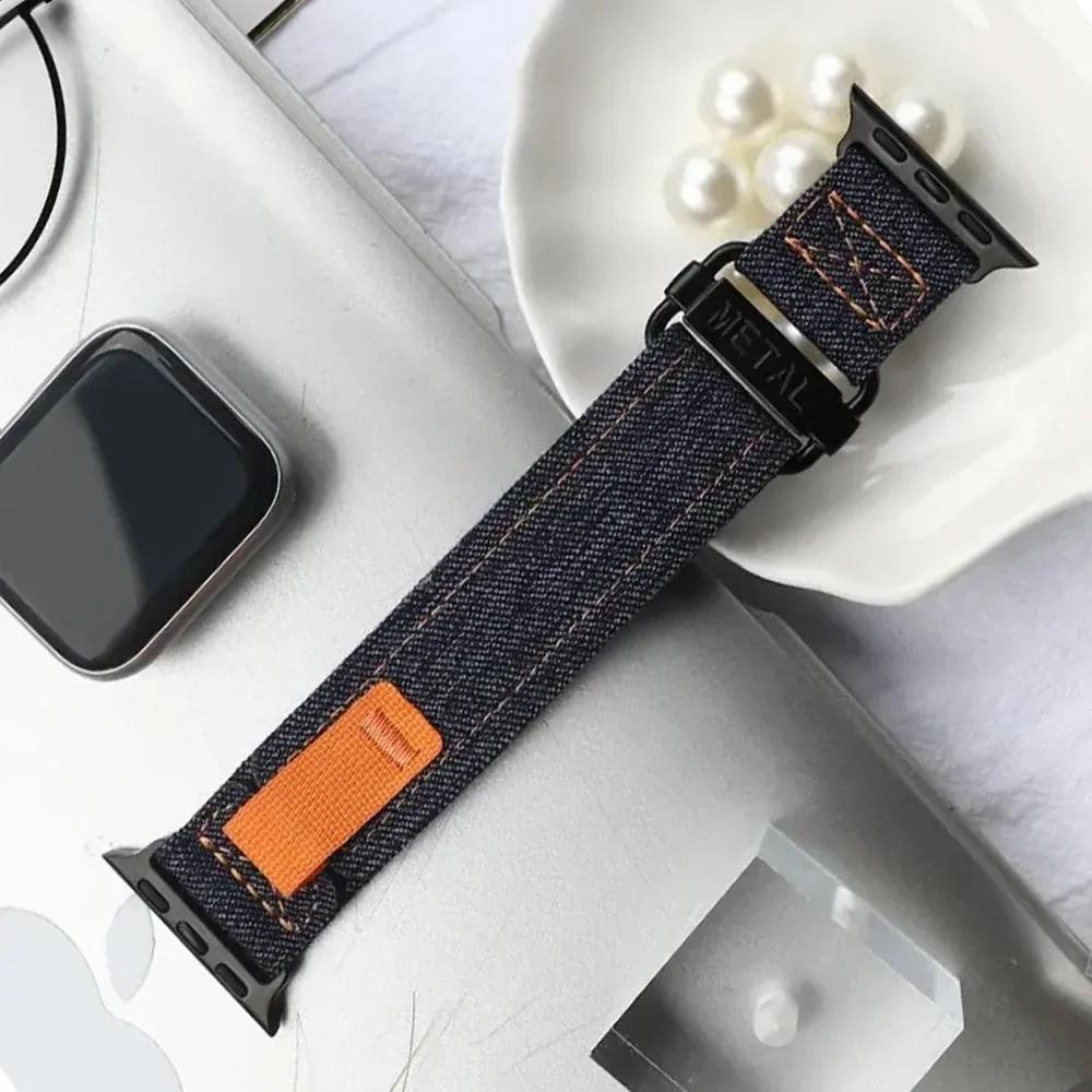 Nylon Sport Strap For Apple Watch Series 10 46mm 42mm Ultra 49mm Band For iWatch Series 9 8 7 6 SE 45mm 44mm 41mm 40mm Bracelet
