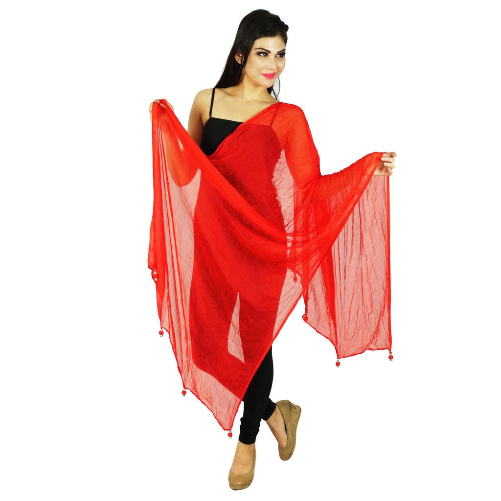 Индийские шарфы из шифона, накидка на шею, женская одежда, палантин Chunni Long Dupatta, подарок для