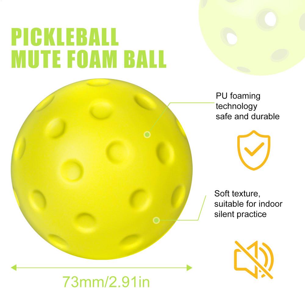 Silent Pickleball Balls 3X Silent Pickleballs for Practice 74mm Quite Warm Up Pickleball Drills Soft Hollow Pickle Ball for home