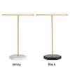 Necklace Holder Stand with Marble Base Aesthetic Jewelry Hanger Metal for Bangles Necklaces Bracelets Rings Bag