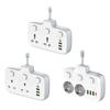 Сетевые фильтры с защитой от перенапряжений, плоская вилка, короткий удлинитель, несколько розеток, 4 USB-порта, защита от перенапряжений