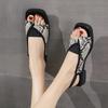 Женские повседневные винтажные сандалии с открытым носком, пляжные сандалии на плоской подошве, дизайнерская обувь с квадратной головкой и леопардовым узором, летняя модная женская обувь