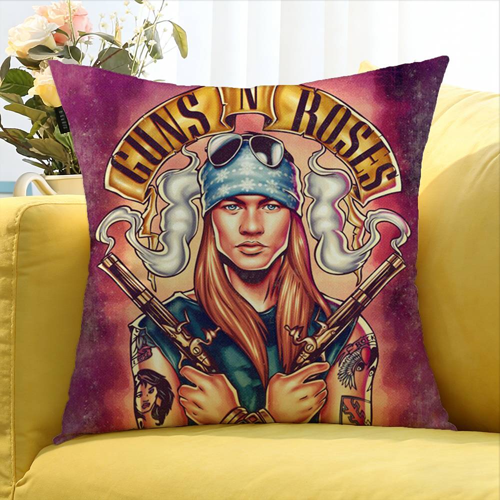 GGuns N RRoses World Various Sizes Square Pillow Case For Car Home Bedchamber Decor