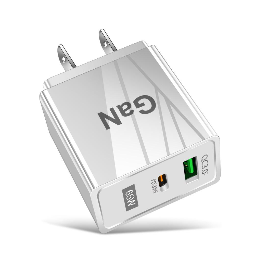 33 Вт GaN USB-зарядное устройство для мобильных телефонов QC 3.0 с вилкой US/EU/UK для быстрой зарядки