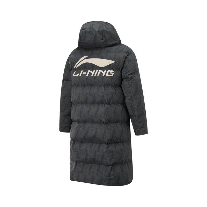 Мужская пуховая куртка Li Ning CBA Черно-серая AFMU017-3