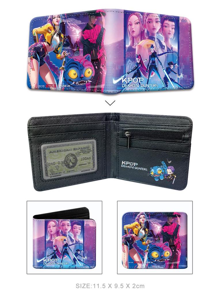 K-POP Demon Hunter Девичья группа 3D Тисненый Аниме Кошелек для Студентов и Поклонников