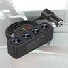 Автомобильное зарядное устройство 3 USB порта QC3.0 и PD 3.1A 120W 4-гнездовой встроенный предохранительный провод быстро