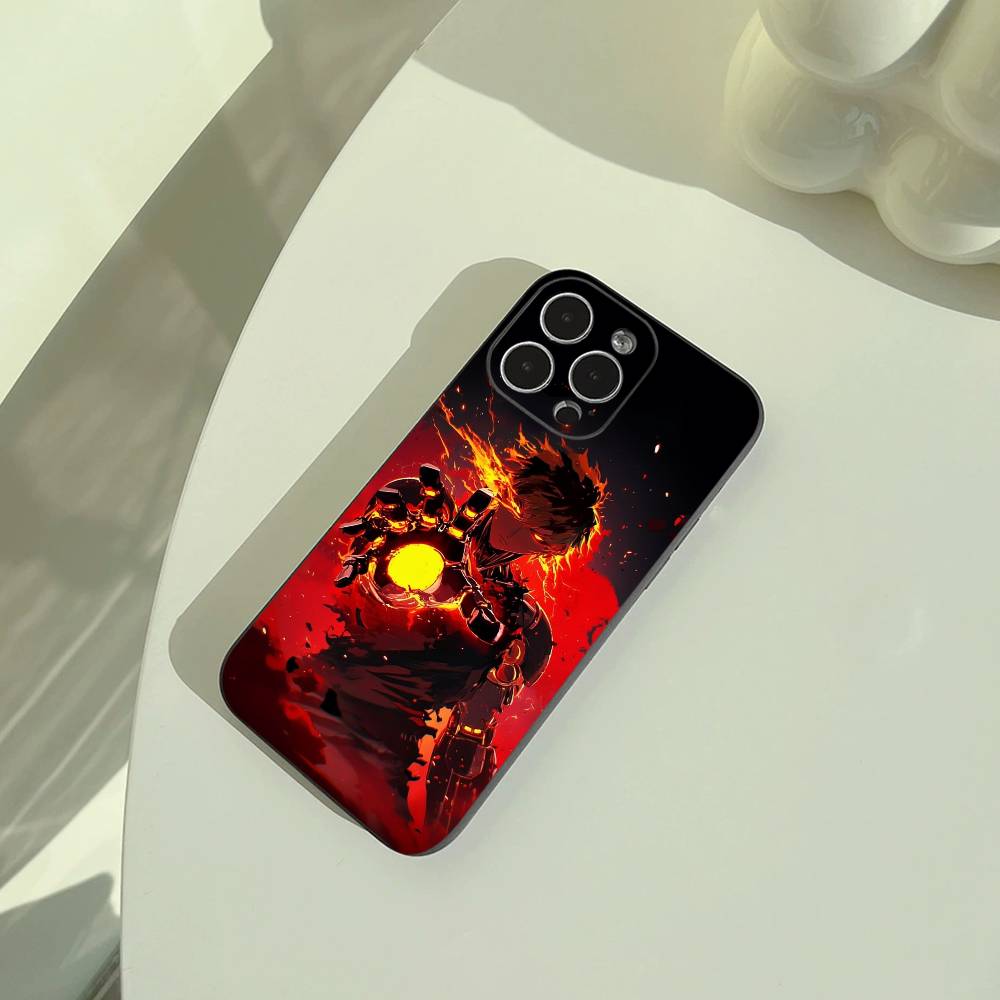 Чехол для телефона O-P-M-One-Punch-Man Для iPhone 17,16,15,14,13,12,11 Pro Max,16Plus,XS Мягкий черный чехол
