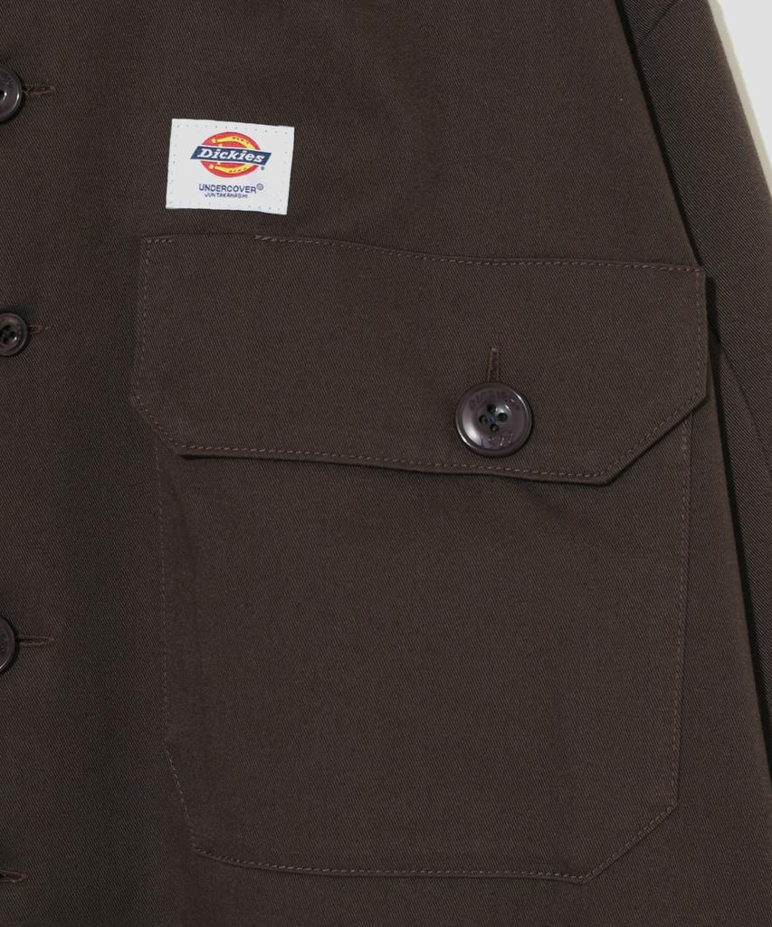 DICKIES X Undercover Long Sleeve Work Shirt Dark Brown