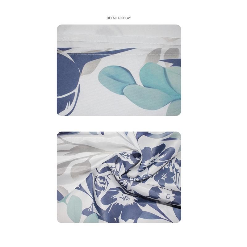 Занавеска для душа из полиэстера с принтом листьев и цветов, утолщенная, водонепроницаемая, устойчивая к плесени, перегородка для ванной комнаты, универсальная занавеска