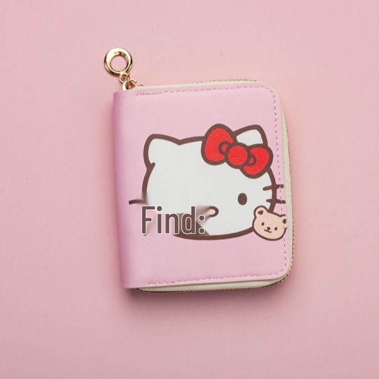 Женский мультяшный кошелек Hello Kitty - Милый, водонепроницаемый, износостойкий кошелек для мелочи
