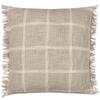 Yard Beni Fringed Checked Cushion Cover