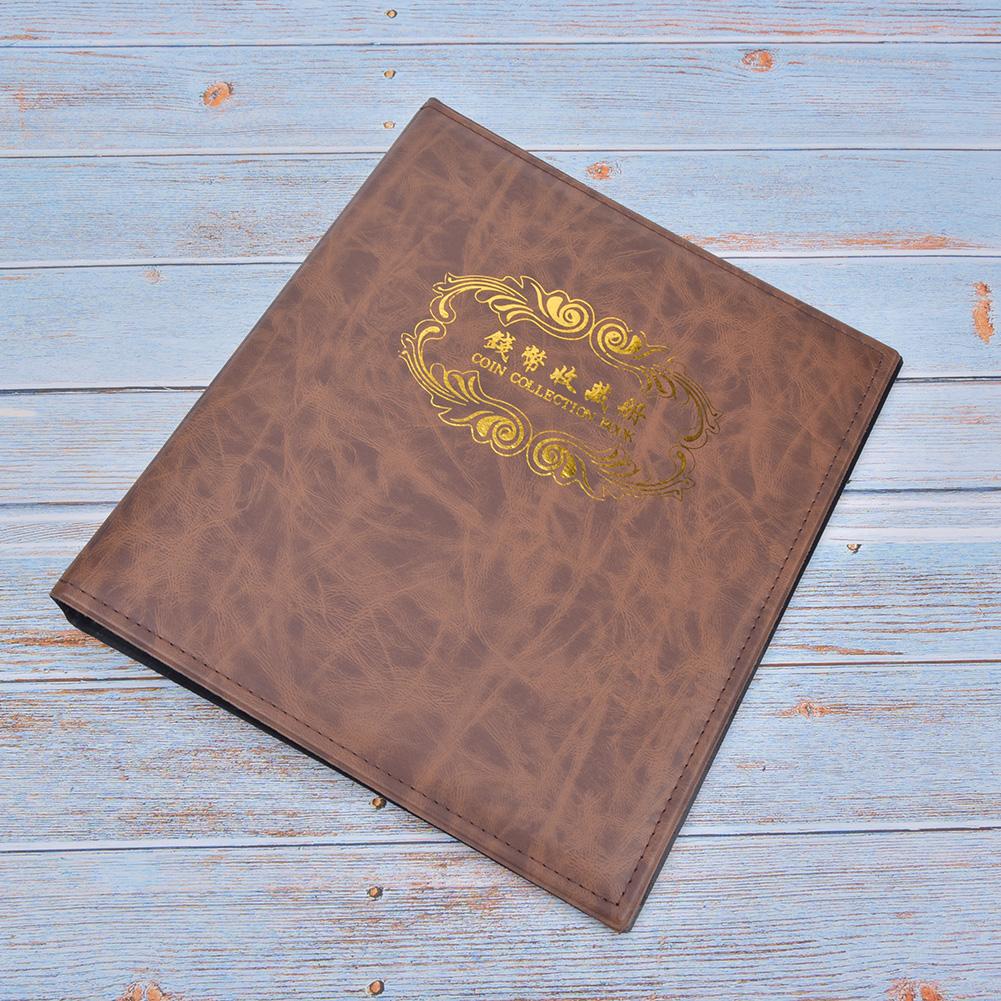 3 Hole Album Paper Money Banknote Collection Book PU Leather Cover Collecting Holder