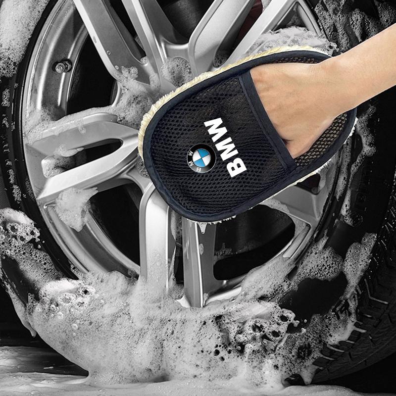 XMXFW1 For BMW Hot 2025 Car Washing Gloves Foam Wiping Cloth Cleaning Tool For BMW E46 E90 E60 F30 F10 E39 i3 i4 X1 X2 X3 X5 X4 X6 X7 M